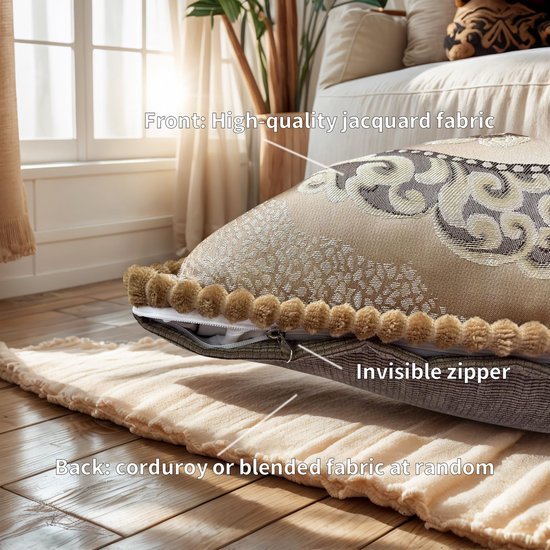 550x550-41850.jpg Unyqoos® Set van 2 stijlvolle jacquard kussenhoezen voor bank en bed decoratie