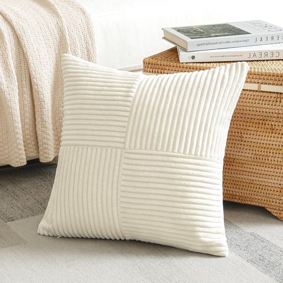 550x550-41866.jpg Unyqoos® Set van 2 decoratieve kussenslopen van corduroy met gestreept patroon voor stijlvolle woondecoratie