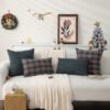 550x550-41876.jpg Unyqoos® Set van 2 feestelijke kussenhoezen met Schots ruitpatroon voor kerstdecoratie