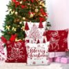 550x550-41904.jpg Unyqoos® Set van 4 decoratieve kerstkussenslopen met feestelijke print en verborgen ritssluiting
