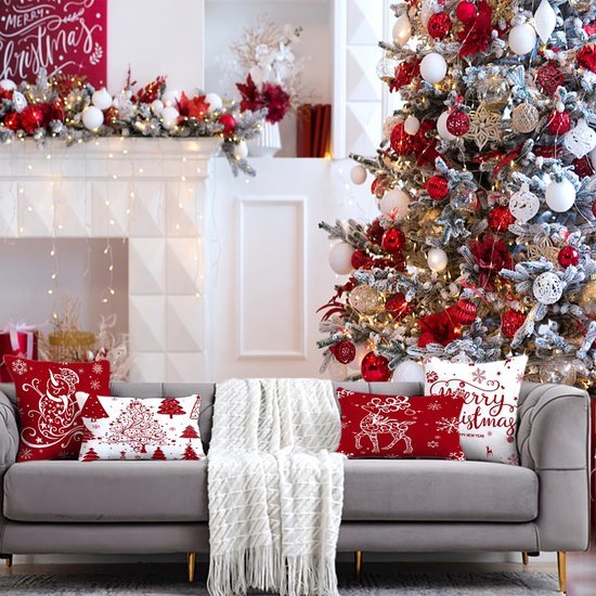 550x550-41909.jpg Unyqoos® Set van 4 decoratieve kerstkussenslopen met feestelijke print en verborgen ritssluiting