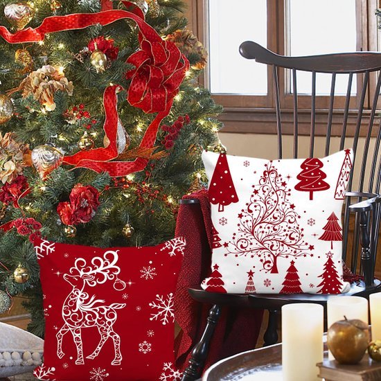 550x550-41910.jpg Unyqoos® Set van 4 decoratieve kerstkussenslopen met feestelijke print en verborgen ritssluiting