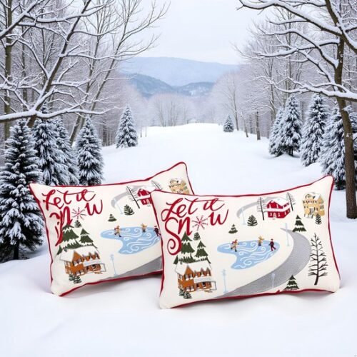 550x550-41926.jpg Unyqoos® Set van 2 Winterse Kussenhoezen voor Sfeervolle Kerstdecoratie in Huis