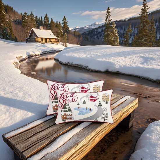 550x550-41928.jpg Unyqoos® Set van 2 Winterse Kussenhoezen voor Sfeervolle Kerstdecoratie in Huis