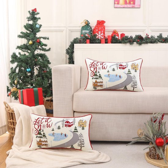 550x550-41929.jpg Unyqoos® Set van 2 Winterse Kussenhoezen voor Sfeervolle Kerstdecoratie in Huis