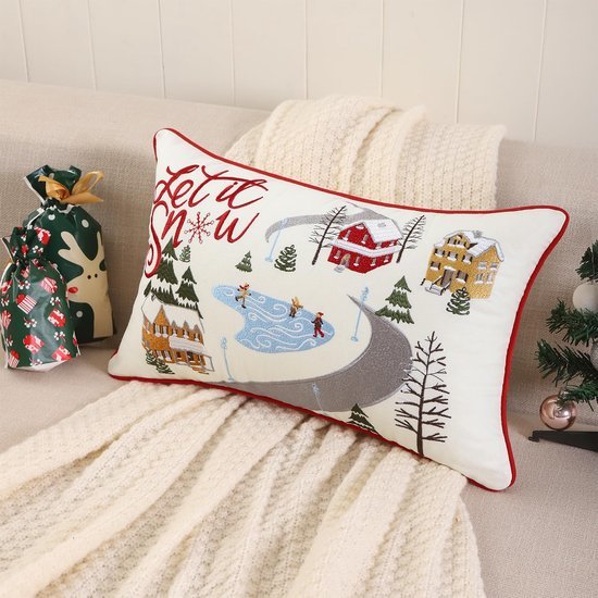 550x550-41933.jpg Unyqoos® Set van 2 Winterse Kussenhoezen voor Sfeervolle Kerstdecoratie in Huis