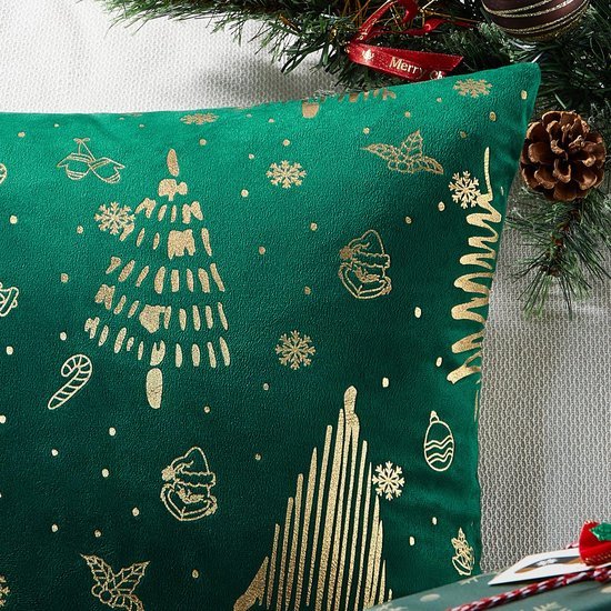 550x550-41947.jpg Unyqoos® Set van 2 Fluwelen Kerstkussenslopen voor Sierkussens in Woonkamer of Slaapkamer