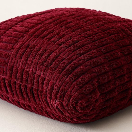 Unyqoos® Set van 2 decoratieve corduroy kussenhoezen met bohemian streepontwerp 50x50 cm
