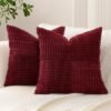 Unyqoos® Set van 2 decoratieve corduroy kussenhoezen met bohemian streepontwerp 50x50 cm