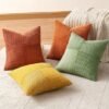 550x550-41984.jpg Unyqoos® Kleurrijke Ribfluweel Kussenhoezen Set van 4 in Patchwork Design voor Thuisdecoratie