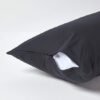 Unyqoos® Zwarte percal kussensloop van Egyptisch katoen met ritssluiting 40 x 80 cm