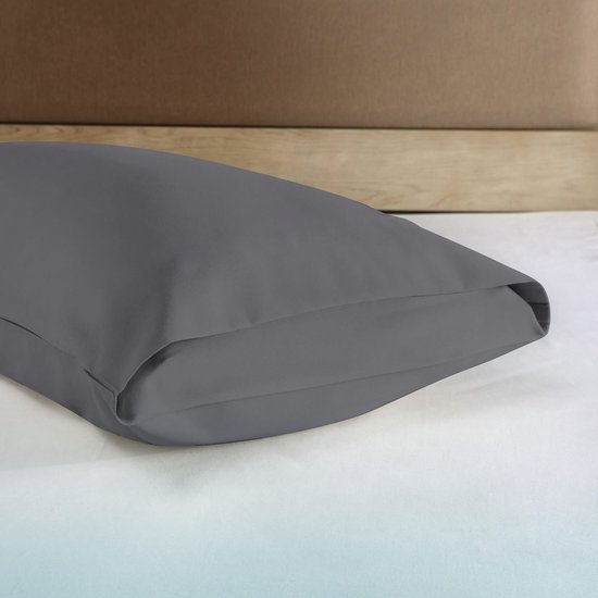 Unyqoos® Kussenslopen Set van 2, Superzachte Microvezel Hoofdkussenslopen, Donkergrijs, 40 x 80 cm, Comfortabel en Onderhoudsvriendelijk