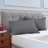 Unyqoos® Kussenslopen Set van 2, Superzachte Microvezel Hoofdkussenslopen, Donkergrijs, 40 x 80 cm, Comfortabel en Onderhoudsvriendelijk