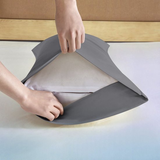 Unyqoos® Kussenslopen Set van 2, Superzachte Microvezel Hoofdkussenslopen, Donkergrijs, 40 x 80 cm, Comfortabel en Onderhoudsvriendelijk