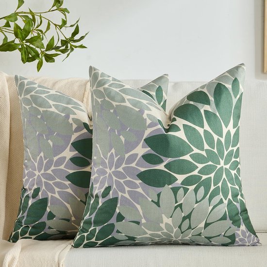 550x550-42015.jpg Unyqoos® Kussenhoezen met Bloemenpatroon voor Lente en Zomer, Decoratief en Geometrisch Ontwerp, 45 x 45 cm