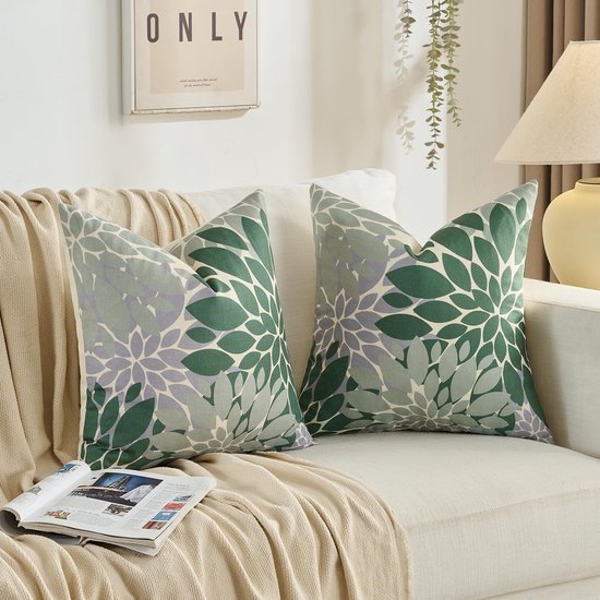 550x550-42018.jpg Unyqoos® Kussenhoezen met Bloemenpatroon voor Lente en Zomer, Decoratief en Geometrisch Ontwerp, 45 x 45 cm