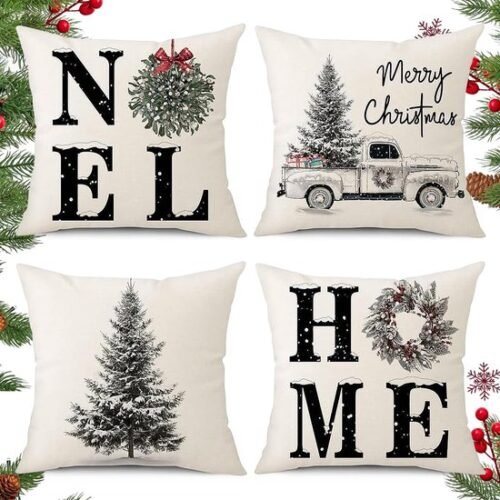550x550-42039.jpg Unyqoos® Set van 4 decoratieve kerstkussenhoezen 45x45 cm voor sfeervolle winterdecoratie