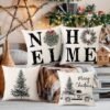 550x550-42042.jpg Unyqoos® Set van 4 decoratieve kerstkussenhoezen 45x45 cm voor sfeervolle winterdecoratie