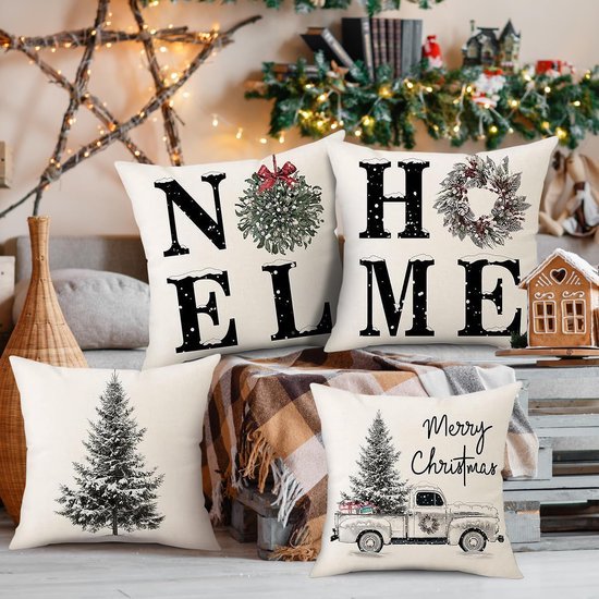 550x550-42042.jpg Unyqoos® Set van 4 decoratieve kerstkussenhoezen 45x45 cm voor sfeervolle winterdecoratie