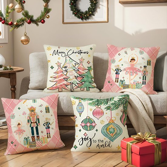 550x550-42044.jpg Unyqoos® Set van 4 feestelijke kussenslopen met notenkraker voor een sfeervol interieur