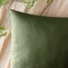 Unyqoos® Set van 2 zachte fluwelen kussenslopen in matchagroen voor een luxe uitstraling
