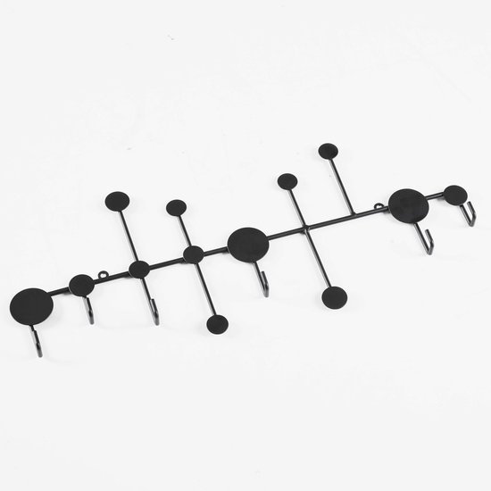 Unyqoos ® Stijlvolle Metalen Wandkapstok met Zes Haken voor Diverse Ruimtes