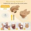 Unyqoos® Kinderkapstok Haken – Set van 8 – Cartoon Design – Zelfklevend & Spijkerbaar – Massief Hout – Wandhaken voor Kleding, Accessoires & Decor – Kindvriendelijk & Decoratief