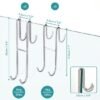 Unyqoos ® Handige Zilverkleurige Roestvrijstalen Ophanghaken voor Badkamer en Douchedeuren