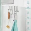 Unyqoos ® Handige Zilverkleurige Roestvrijstalen Ophanghaken voor Badkamer en Douchedeuren