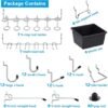 Unyqoos ® Veelzijdige Organisatieset voor Gereedschap met 146 Stuks Pegboard Haken en Accessoires