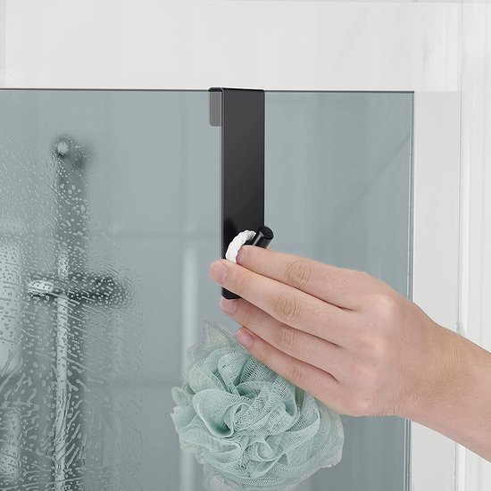 Unyqoos ® Innovatieve Roestvrij Stalen Douchehaken Set van 4 met Bescherming voor Douchewand en Badkamer