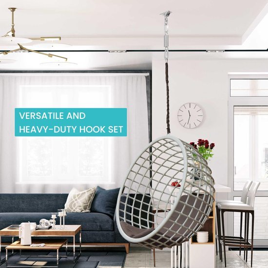 Unyqoos ® Heavy-Duty Plafondbevestigingsset voor Hangmatten en Schommels tot 450 kg Capaciteit