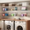 Unyqoos® Innovatieve 3-in-1 Opvouwbare Waskorven Set met 360° Draaibare Haken voor Efficiënte Opbergruimte