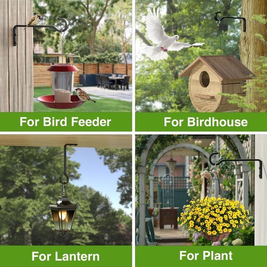 Unyqoos® Set van 2 Robuuste Wandhaken voor Planten en Decoratie Buiten en Binnen
