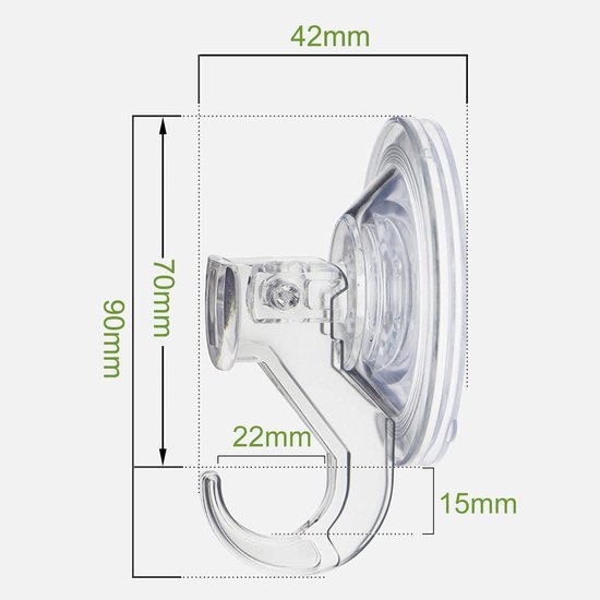 550x550-42212.jpg Unyqoos® Transparante zuignaphaken met hoog draagvermogen voor keuken en badkamer