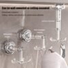 Unyqoos® Set van 2 draaibare zuignap haken met sterk 6-klauw ontwerp voor meerdere oppervlakken