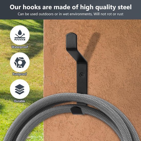 550x550-42250.jpg Unyqoos® Set van 10 zwarte roestvrijstalen wandhaken voor diverse ruimtes in huis