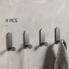 550x550-42288.jpg Unyqoos® Set van 4 Waterbestendige Kleefhaken voor Handdoeken, Hoeden, Sleutels en Tassen aan Deur in Grijs