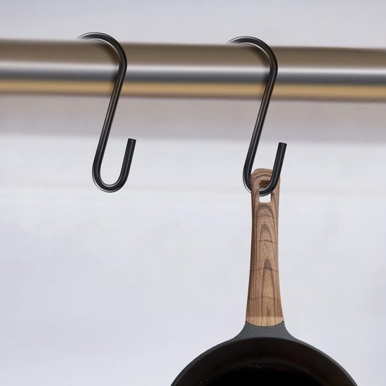 Unyqoos® Set van 22 zwarte S-vormige haken voor veelzijdig gebruik in huis en tuin