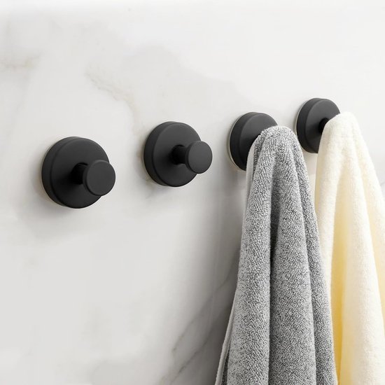550x550-42306.jpg Unyqoos® Set van 6 herbruikbare zwarte zuignaphaken voor badkamer en keuken
