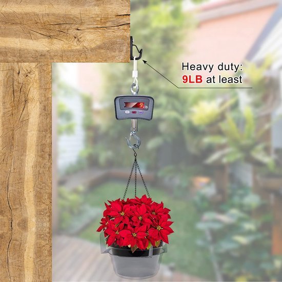 550x550-42332.jpg Unyqoos® Zwarte schroefhaken voor buitenverlichting en decoratie ophangen