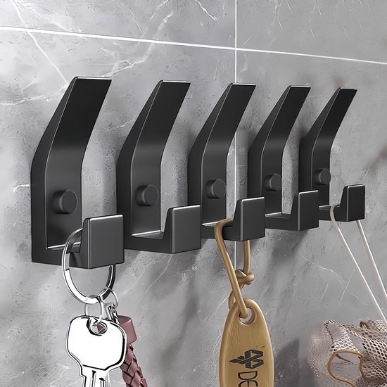 550x550-42343.jpg Unyqoos® Set van vijf stevige en veelzijdige wandhaken voor elke ruimte in huis