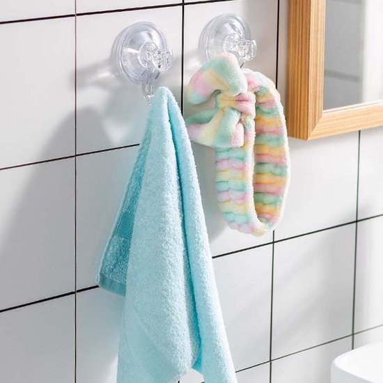 Unyqoos® Herbruikbare transparante zuignaphaak voor keuken en badkamer zonder boren