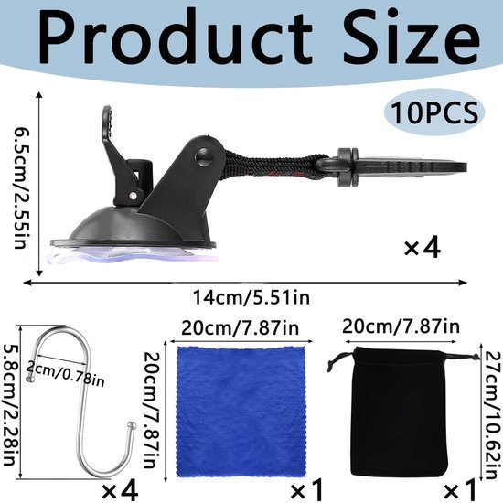 550x550-42387.jpg Unyqoos® Set van 10 sterke zuignaphaken voor veelzijdige bevestiging op gladde oppervlakken