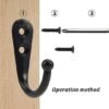 550x550-42397.jpg Unyqoos® Set van 5 zwarte wandhaken voor veelzijdig gebruik in huis