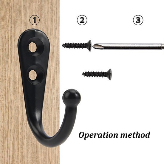 550x550-42397.jpg Unyqoos® Set van 5 zwarte wandhaken voor veelzijdig gebruik in huis