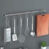 Unyqoos® Roestvrijstalen ophangrail met 7 haken voor keuken en badkamer