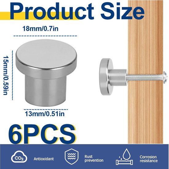 550x550-42533.jpg Unyqoos® Set van 6 elegante chroom wandhaken voor badkamer en keuken