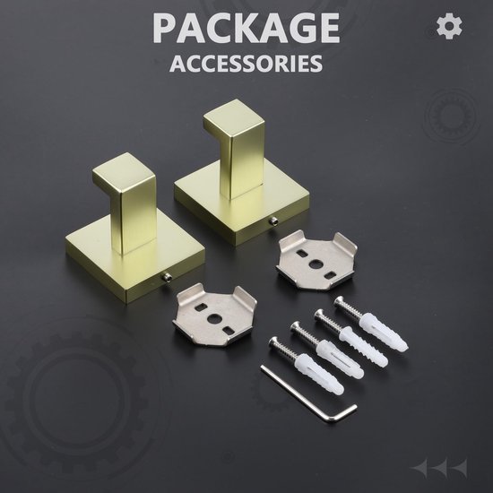 550x550-42582.jpg Unyqoos® Set van twee moderne wandhaken in geborsteld goud voor diverse ruimtes