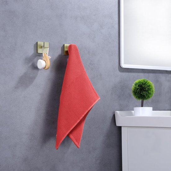 550x550-42584.jpg Unyqoos® Set van twee moderne wandhaken in geborsteld goud voor diverse ruimtes